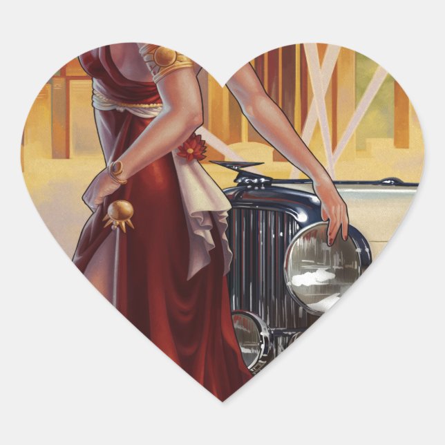 Detroit, Michigan | Motor City Heart Sticker (Front)