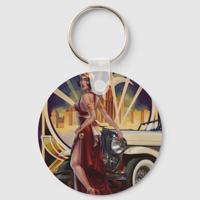 Detroit, Michigan | Motor City Key Ring (Front)