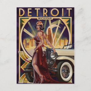 Detroit, Michigan   Motor City Postcard