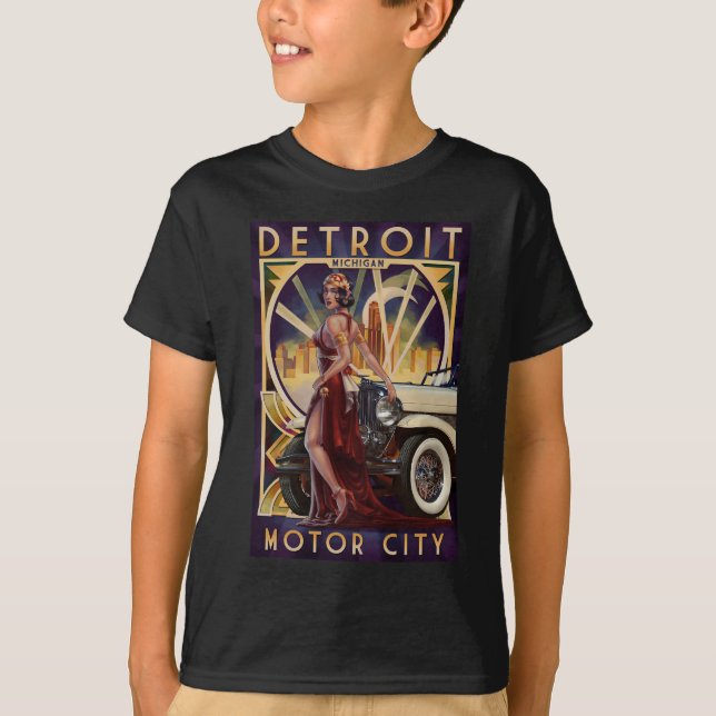 Detroit, Michigan | Motor City T-Shirt (Front)