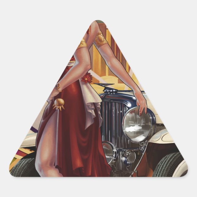 Detroit, Michigan | Motor City Triangle Sticker (Front)