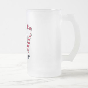 Detroit Michigan Polish Frosted Glass Beer Mug