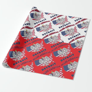 Detroit Michigan Polish Wrapping Paper