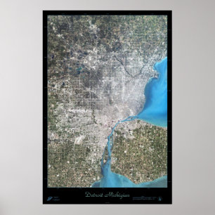 Detroit, Michigan satellite poster