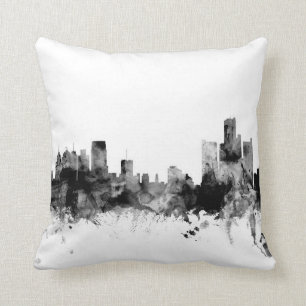 Detroit Michigan Skyline Cushion