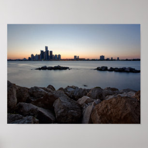 Detroit, Michigan Skyline Poster