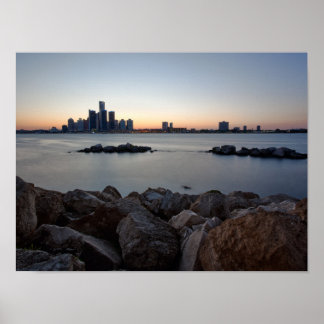 Detroit, Michigan Skyline Poster