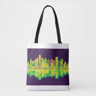 Detroit Michigan Skyline Tote Bag