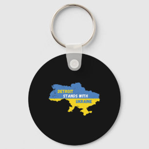 Detroit Michigan Stands With Ukraine Key Ring