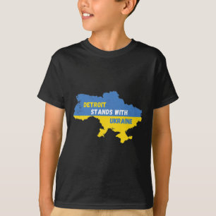 Detroit Michigan Stands With Ukraine T-Shirt
