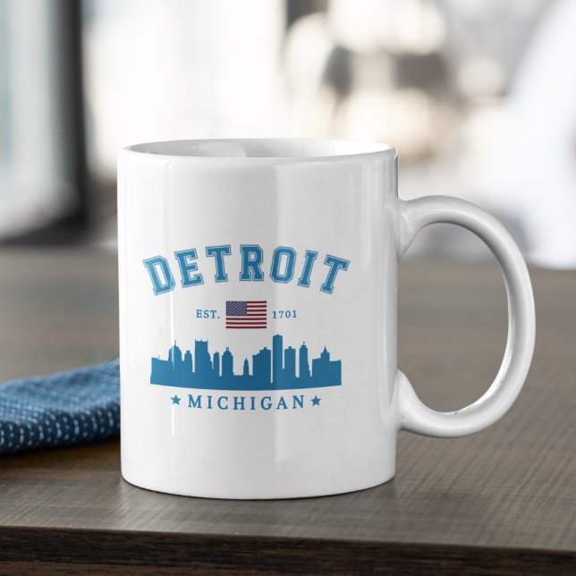 Detroit Michigan U.S.A Skyline City Coffee Mug (Creator Uploaded)