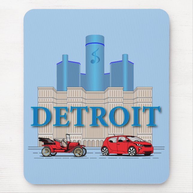 Detroit Michigan United States Mouse Mat (Front)