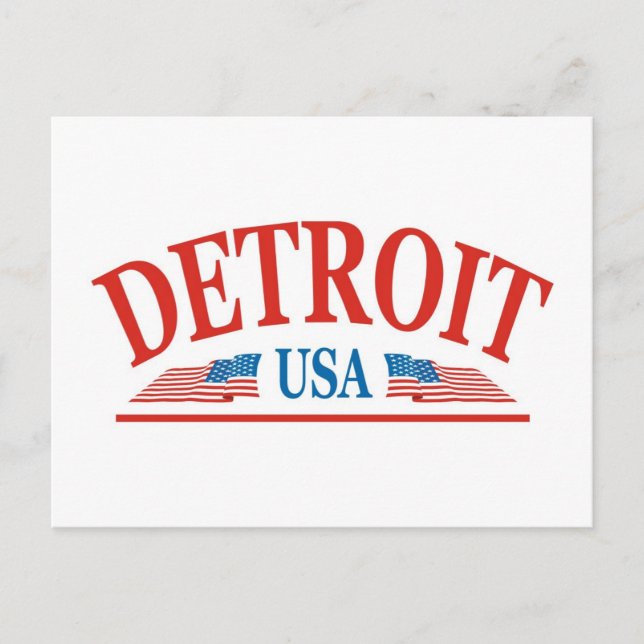 Detroit Michigan USA Postcard (Front)