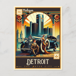 Detroit, Michigan   Vintage Postcard