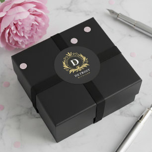 Detroit Monogram Classic Round Sticker