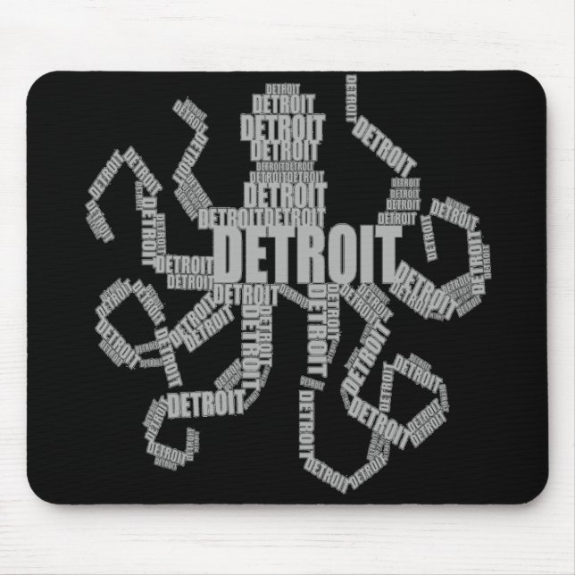 Detroit Octopus Art Mouse Mat (Front)