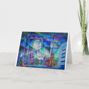 Detroit Painting Folded Thank You Card