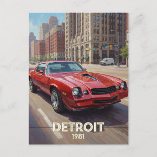 Detroit Performance Road Culture 1981 Michigan Postcard