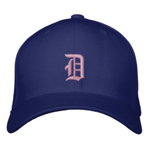 Detroit Pink D sky blue hat
