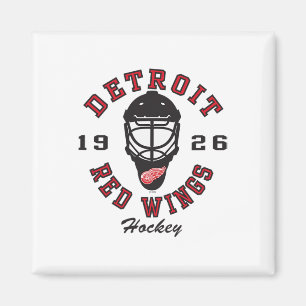 Detroit Red Wings Hockey Mask White Officially Lic Magnet