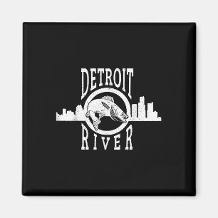 Detroit River Walleye Fishing T Shirt For Men Wome Magnet