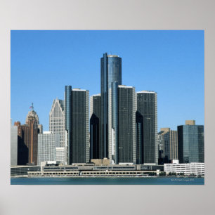 Detroit Skyline 4 Poster