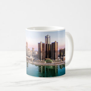 Detroit Skyline at Dawn Mug