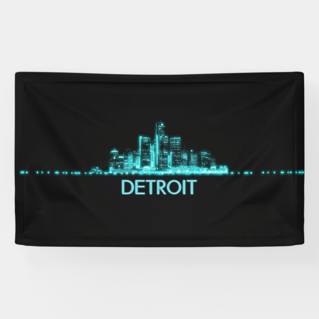 Detroit Skyline Banner (Horizontal)