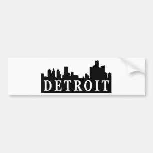 Detroit Skyline Bumper Sticker
