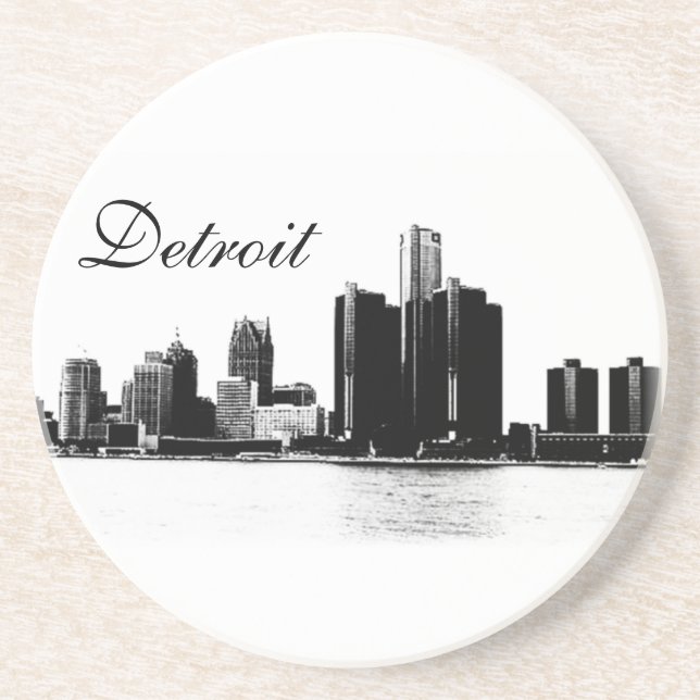 Detroit Skyline Coaster (Front)