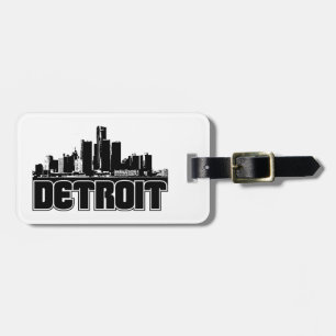 Detroit Skyline Luggage Tag