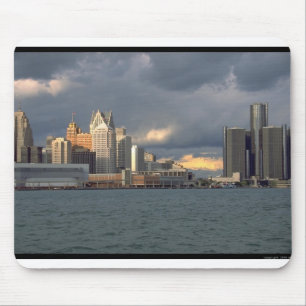 Detroit Skyline Mouse Mat