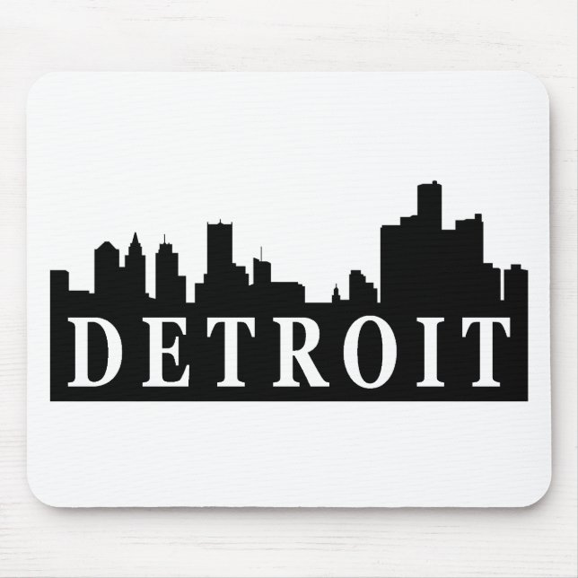 Detroit Skyline Mouse Mat (Front)