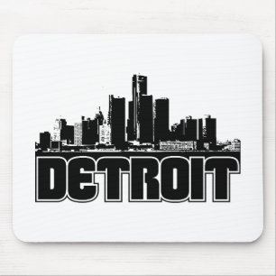 Detroit Skyline Mouse Mat