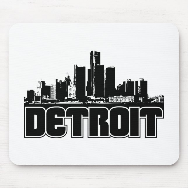 Detroit Skyline Mouse Mat (Front)