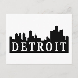 Detroit Skyline Postcard