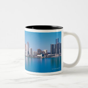 Detroit skyline Two-Tone coffee mug