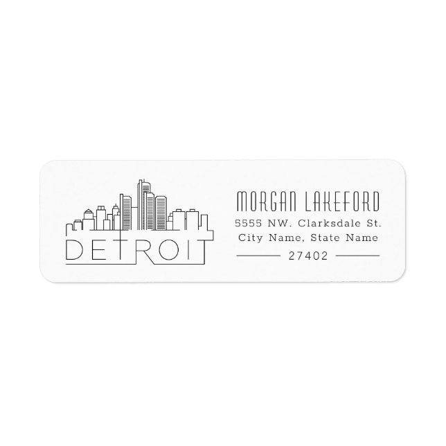 Detroit Stylised Skyline | (Front)