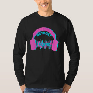 Detroit Techno Headphones Edm Music Festival Rave T-Shirt