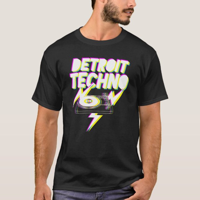 Detroit Techno House Music Festival Favourite Edm  T-Shirt (Front)