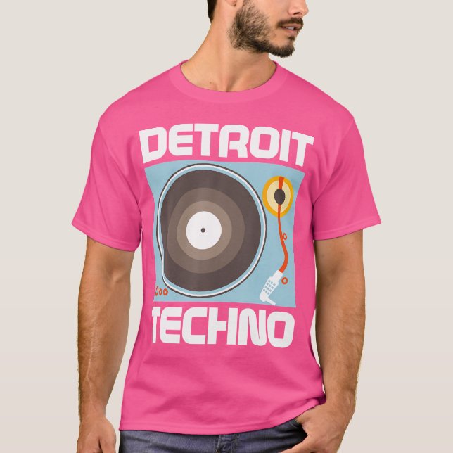 Detroit Techno House Music Festival Record Edm Dj T-Shirt (Front)