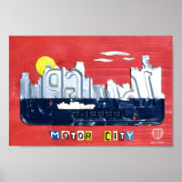 Detroit: The Motor City License Plate Art