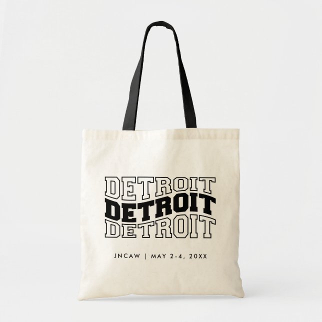 Detroit Tote Bag Corporate Event Welcome Bag (Front)