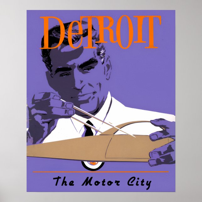 Detroit travel poster  (Front)