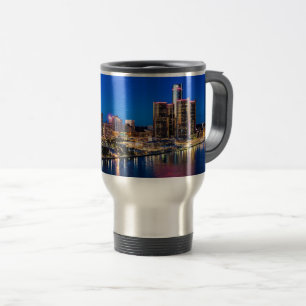 Detroit Twilight Travel Mug