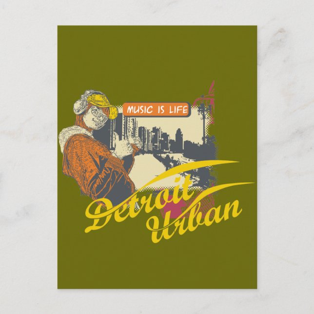 Detroit Urban T-shirts and Gifts Postcard (Front)