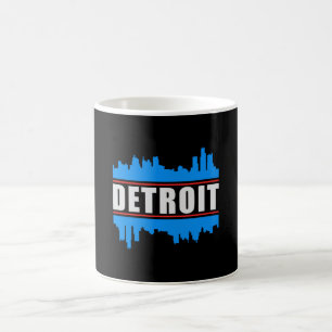 Detroit USA City Cityscape Skyline Trip Funny Gift Coffee Mug