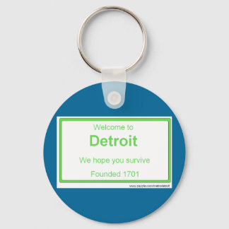 Detroit welcome key ring