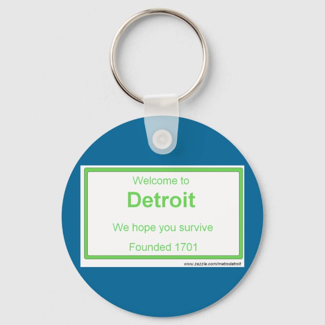 Detroit welcome key ring (Front)