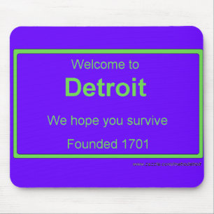Detroit welcome mouse mat